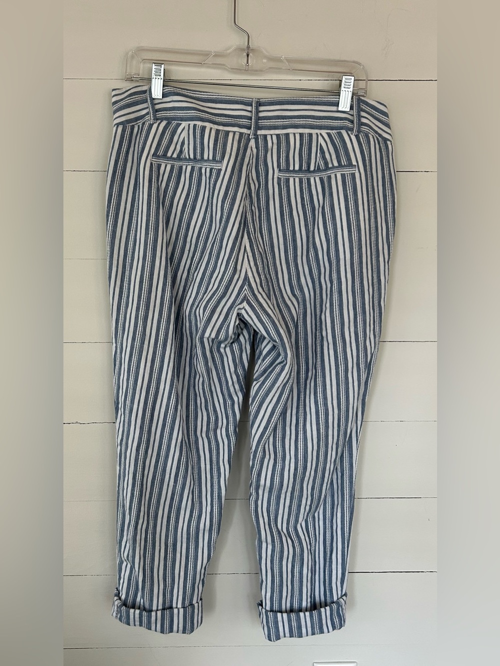 Loft striped Blue and White Women’s Casual Pants With or without Cuff - Picture 2 of 5